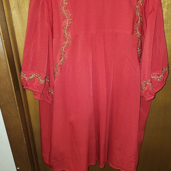 Dressy Red Blouse - Picture 4 of 5